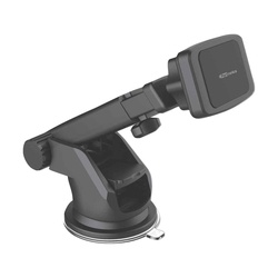 Portronics Mogun 360 Degree Rotatable Magnetic Mobile Holder With Telescopic Arm (Black)